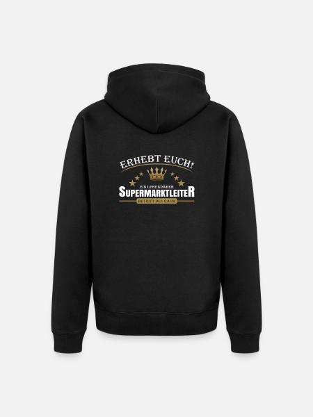 Supermarktleiter - Unisex Premium Bio Zip Hoodie - Schwarz