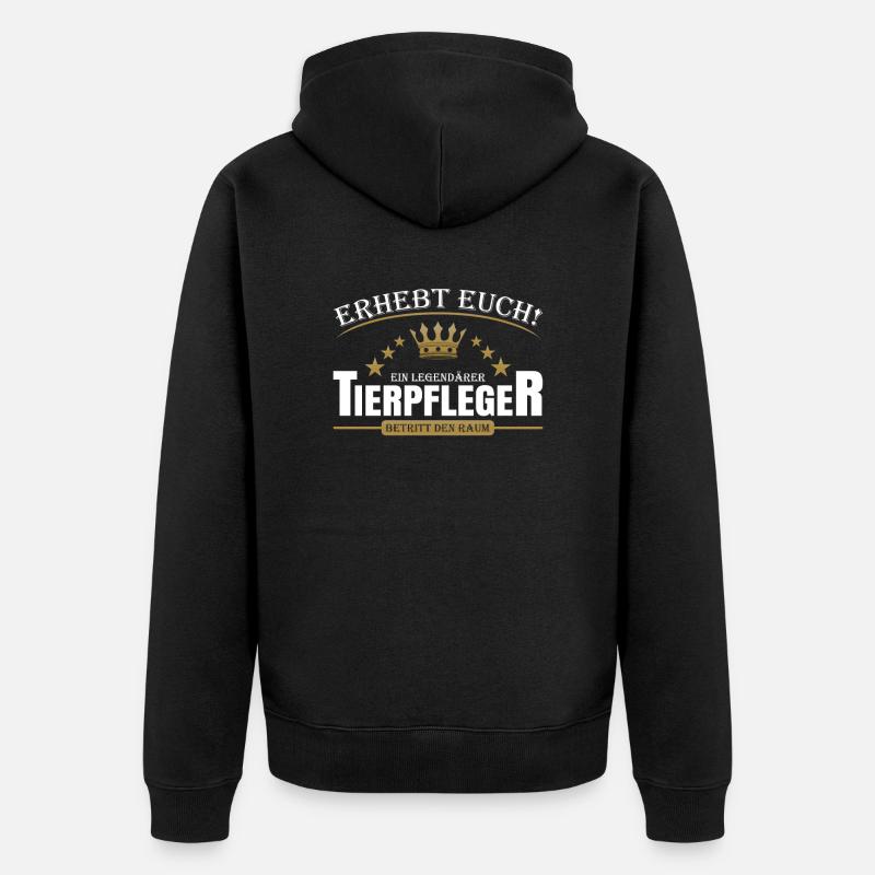 Tierpfleger - Unisex Premium Bio Zip Hoodie - Schwarz