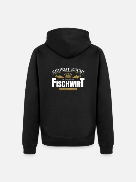 Fischwirt - Unisex Premium Bio Zip Hoodie - Schwarz