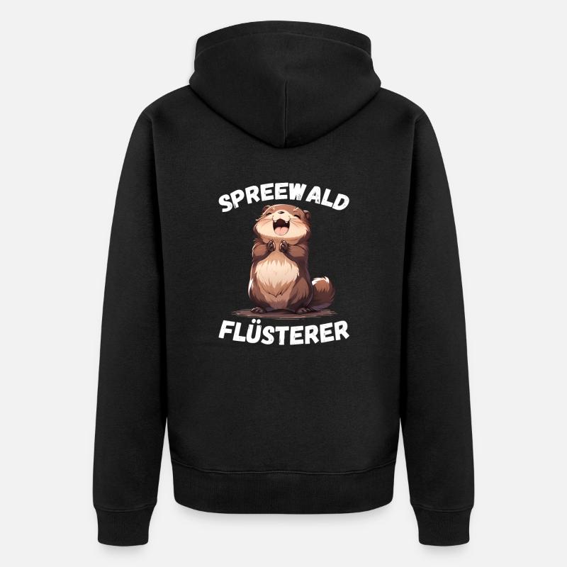 Spreewald Flüsterer - Unisex Premium Bio Zip Hoodie - Schwarz