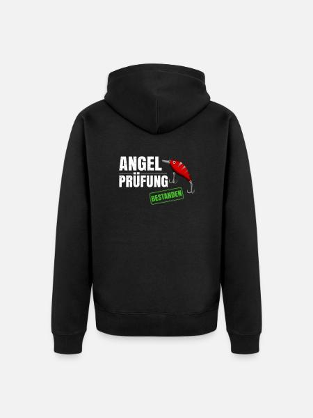 Angelprüfung - Unisex Premium Bio Zip Hoodie - Schwarz