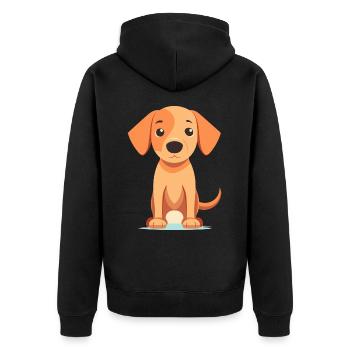 Conception de chien mignon pour les propriétaires de chiens - Veste à capuche bio Premium Unisexe - noir - Dos - Nico (187cm)