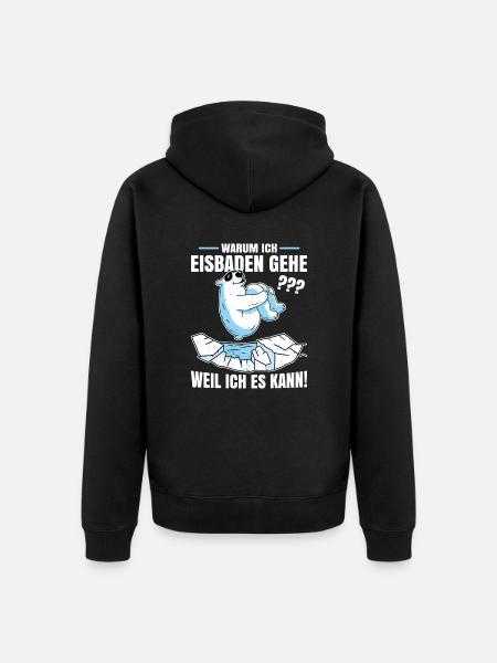Eisbaden - Unisex Premium Bio Zip Hoodie - Schwarz