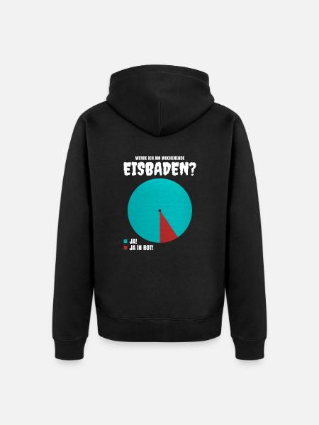 Am Wochenende Eisbaden - Unisex Premium Bio Zip Hoodie - Schwarz