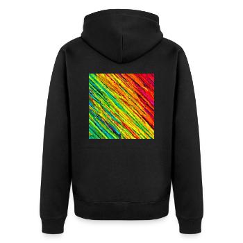 Fight The Demons - Unisex Premium Organic Zip Hoodie - black - Back - Nico (187cm)