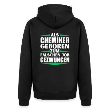 Un chimiste s’est trompé d’emploi - Veste à capuche bio Premium Unisexe - noir - Dos - Nico (187cm)