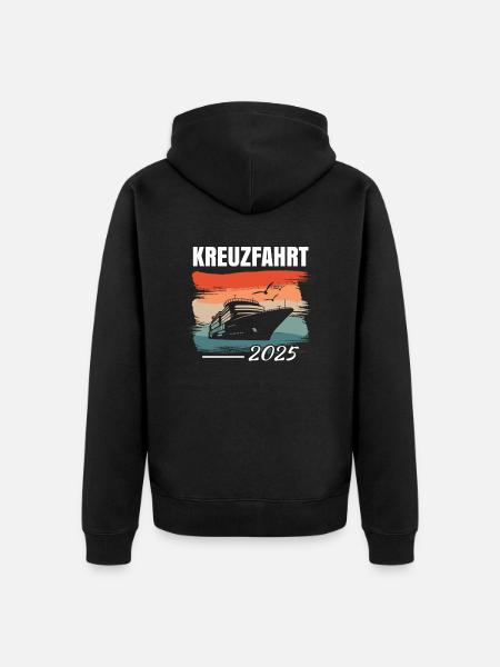 Kreuzfahrt 2025 - Unisex Premium Bio Zip Hoodie - Schwarz