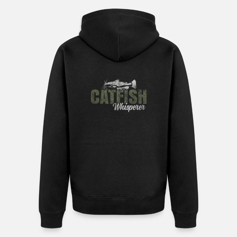 Chuchoteur de poisson-chat - Veste à capuche bio Premium Unisexe - noir