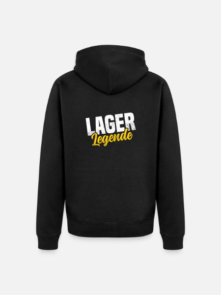 Lager Legende - Unisex Premium Bio Zip Hoodie - Schwarz