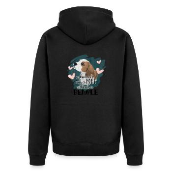 BEAGLE CHIENS MIEUX AIMER LES MOTIFS DE MAISON POUR ANIMAUX DE COMPAGNIE - Veste à capuche bio Premium Unisexe - noir - Dos - Nico (187cm)