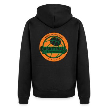 BASKETBALL DUNKING SLAM DUNK TEAM CHAMPION MOTIFS - Veste à capuche bio Premium Unisexe - noir - Dos - Nico (187cm)