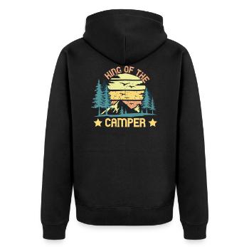 LE ROI DES CAMPEURS CAMPING AVENTURES - Veste à capuche bio Premium Unisexe - noir - Dos - Nico (187cm)