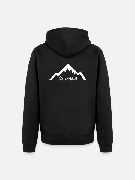 Österreich - Unisex Premium Bio Zip Hoodie - Schwarz