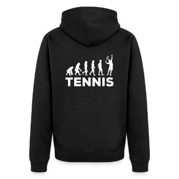 Évolution Tennis, Cadeau Joueur De Tennis - Veste à capuche bio Premium Unisexe - noir - Dos - Nico (187cm)