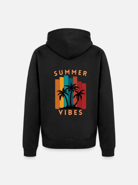 Summer - Veste à capuche bio Premium Unisexe - noir