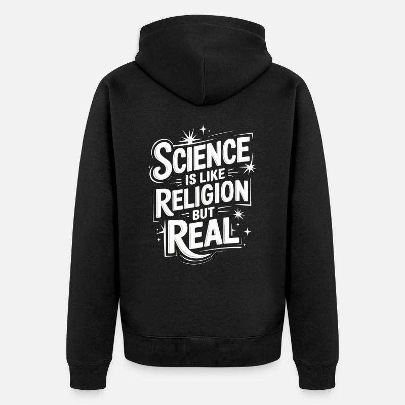 Athéisme, athée, anti-religion, agnostique - Veste à capuche bio Premium Unisexe - noir