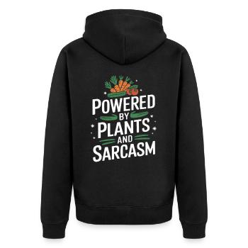 Végétarien Végétalien Végétarien Végétarien - Veste à capuche bio Premium Unisexe - noir - Dos - Nico (187cm)