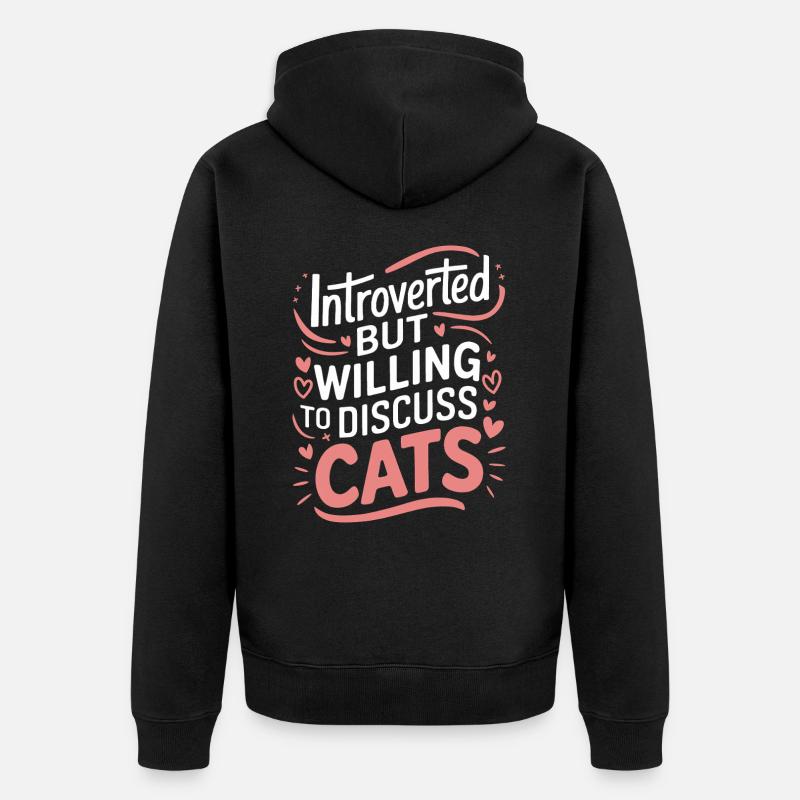Introverti, antisocial, introverti - Veste à capuche bio Premium Unisexe - noir
