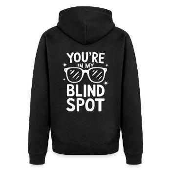 Blinde Blindheit Sehbehinderte Menschen - Unisex Premium Bio Zip Hoodie - Schwarz - Hinten - Nico (187cm)