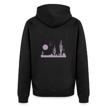 Paysage désertique désertique - Veste à capuche bio Premium Unisexe - noir - Dos - Nico (187cm)