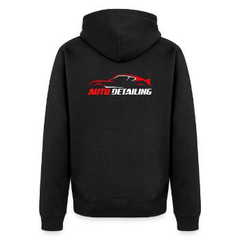 Car Sports Car Illustration - Unisex Premium Organic Zip Hoodie - black - Back - Nico (187cm)