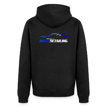 Car Sports Car Illustration - Unisex Premium Organic Zip Hoodie - black - Back - Nico (187cm)