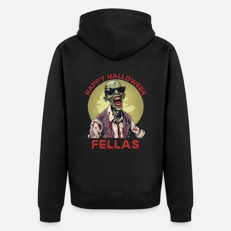 joyeux Halloween Fellas Zombie - Veste à capuche bio Premium Unisexe - noir