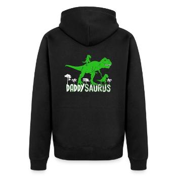 daddysaurus Family I Love My Dinosaurs Children - Veste à capuche bio Premium Unisexe - noir - Dos - Nico (187cm)
