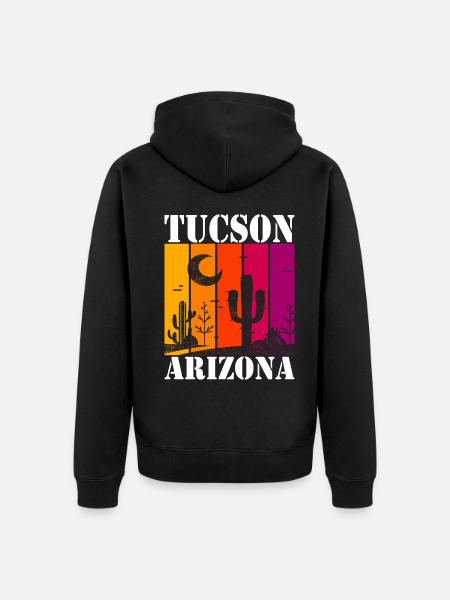 Tucson Arizona - Unisex Premium Organic Zip Hoodie - black