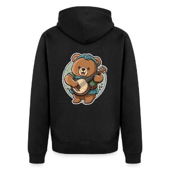 Banjo Ours - Veste à capuche bio Premium Unisexe - noir - Dos - Nico (187cm)