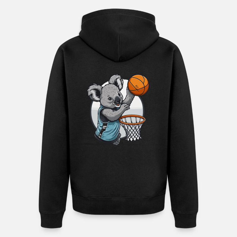 Hoops Koala - Veste à capuche bio Premium Unisexe - noir
