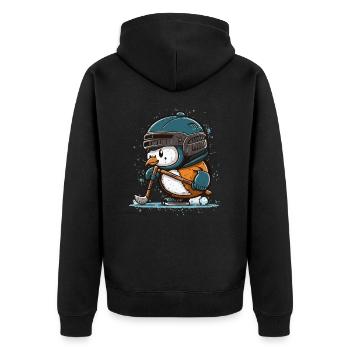 Étoile du hockey des Pingouins - Veste à capuche bio Premium Unisexe - noir - Dos - Nico (187cm)