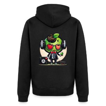 Apple Beats - Unisex Premium Organic Zip Hoodie - black - Back - Nico (187cm)