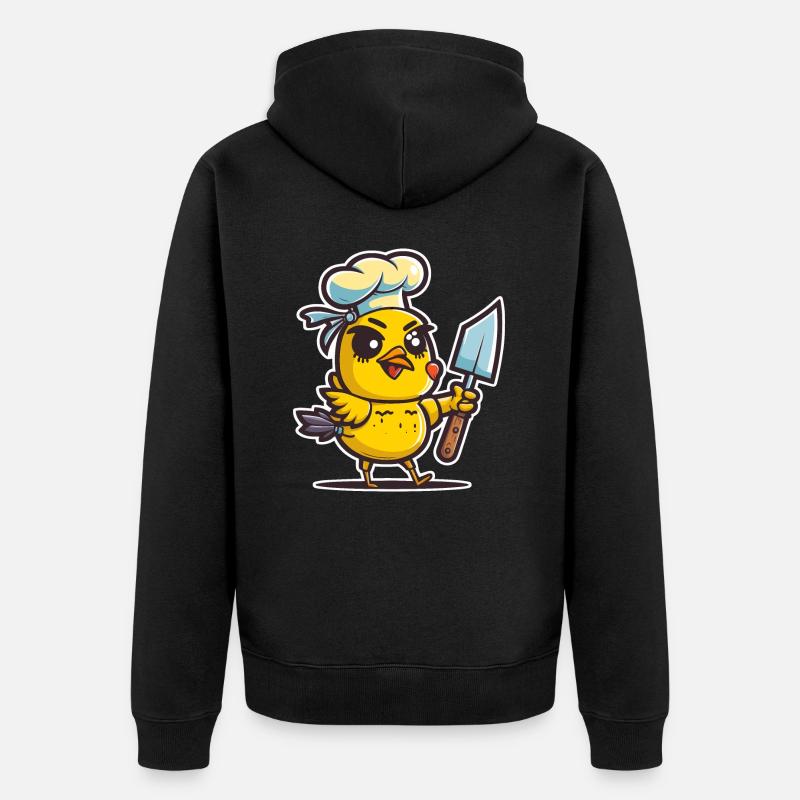 Cuisine à plumes - Veste à capuche bio Premium Unisexe - noir