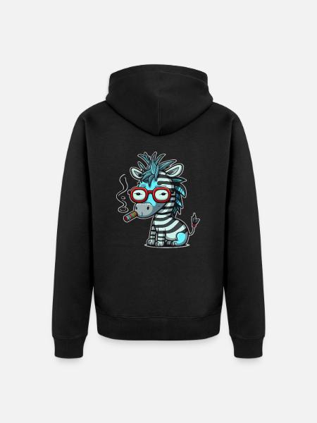 Zebra Funk - Veste à capuche bio Premium Unisexe - noir
