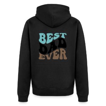 MEILLEUR CADEAU DE CHEMISE À MOTIF PAPA DE TOUS LES TEMPS - Veste à capuche bio Premium Unisexe - noir - Dos - Nico (187cm)