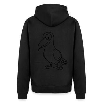 Corbeau Comic Animal - Veste à capuche bio Premium Unisexe - noir - Dos - Nico (187cm)