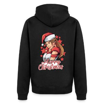 Cadeaux de Noël Noël - Veste à capuche bio Premium Unisexe - noir - Dos - Nico (187cm)