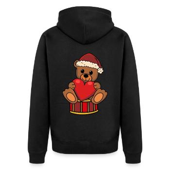 Nounours Père Noël Noël Ours en peluche Père Noël - Veste à capuche bio Premium Unisexe - noir - Dos - Nico (187cm)