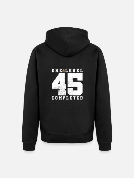 Ehe Level 45 Completed - Unisex Premium Bio Zip Hoodie - Schwarz