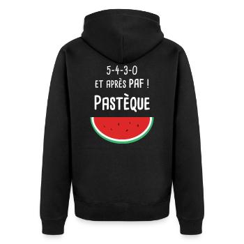 Et paf pastèque la cité de la peur film t-shirt - Veste à capuche bio Premium Unisexe - noir - Dos - Nico (187cm)