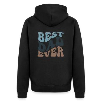 MEILLEUR CADEAU DE CHEMISE À MOTIF PAPA DE TOUS LES TEMPS - Veste à capuche bio Premium Unisexe - noir - Dos - Nico (187cm)