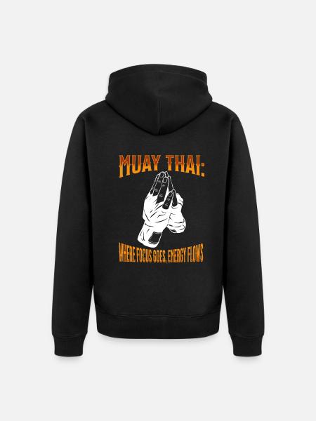 Muay Thaï Boxe Muay Thaï - Veste à capuche bio Premium Unisexe - noir