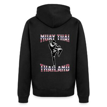 Muay Thaï Boxe Muay Thaï - Veste à capuche bio Premium Unisexe - noir - Dos - Nico (187cm)