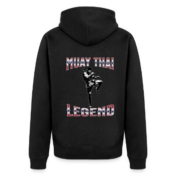 Muay Thaï Boxe Muay Thaï - Veste à capuche bio Premium Unisexe - noir - Dos - Nico (187cm)