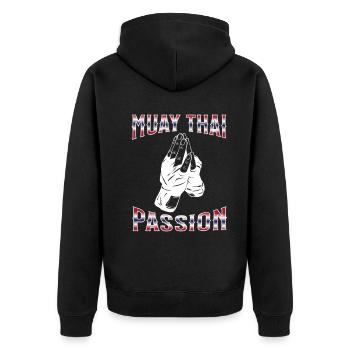 Muay Thaï Boxe Muay Thaï - Veste à capuche bio Premium Unisexe - noir - Dos - Nico (187cm)
