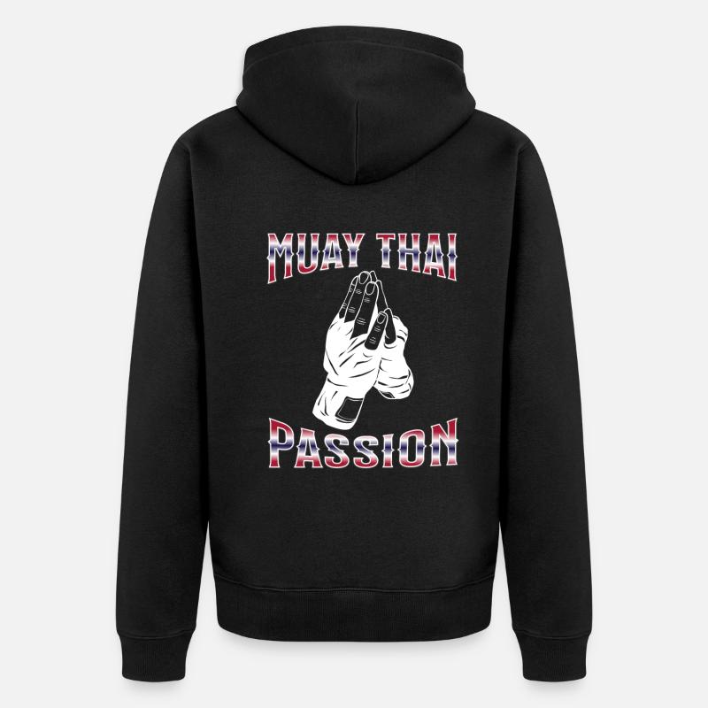 Muay Thaï Boxe Muay Thaï - Veste à capuche bio Premium Unisexe - noir