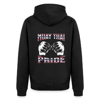 Muay Thaï Boxe Muay Thaï - Veste à capuche bio Premium Unisexe - noir - Dos - Nico (187cm)