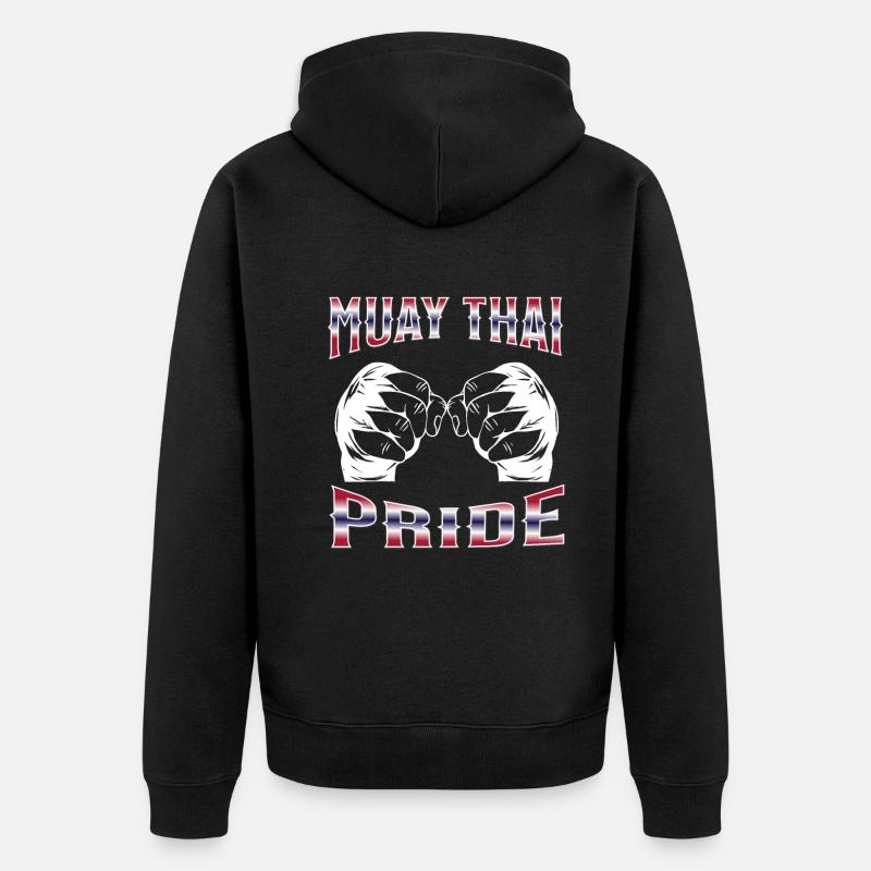 Muay Thaï Boxe Muay Thaï - Veste à capuche bio Premium Unisexe - noir