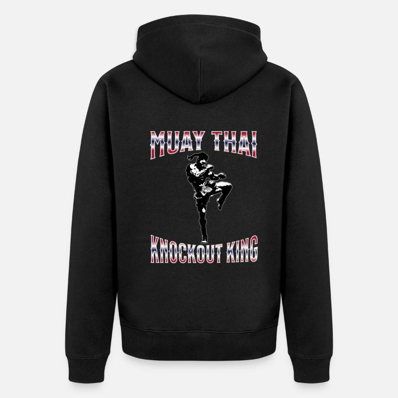 Muay Thaï Boxe Muay Thaï - Veste à capuche bio Premium Unisexe - noir